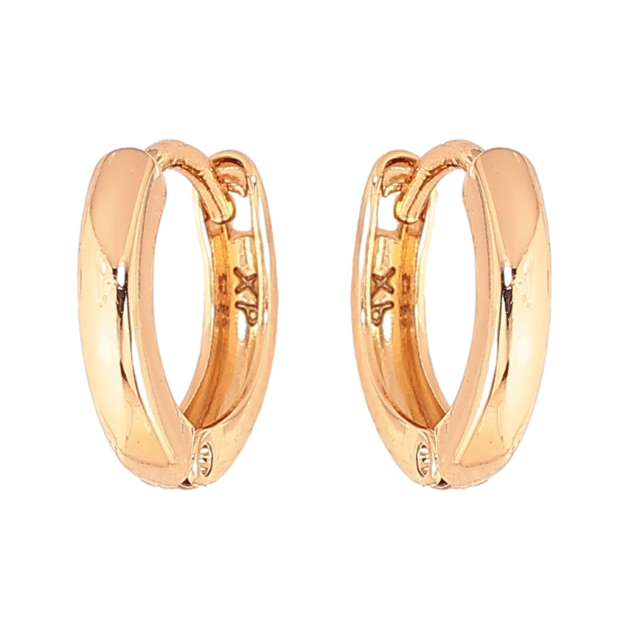 Серьги Xuping цвет Позолота 18К колечки "Классика , шир. 2мм" ø 11мм фото №1