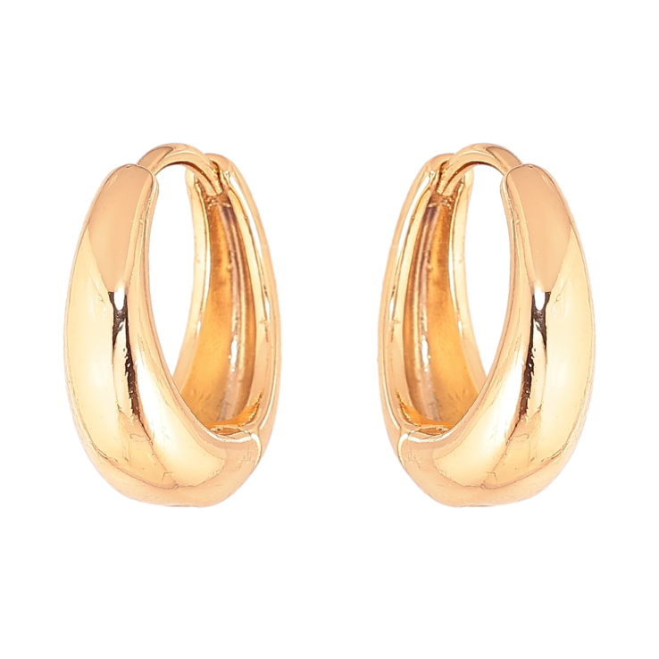 Сережки Xuping колір Позолота 18К колечка "Класика" ø 18мм фото №2