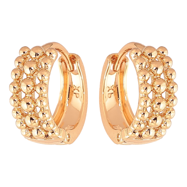 Сережки Xuping колір Позолота 18K колечка "Декоративний візерунок" фото №12