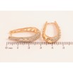 Серьги Xuping цвет Позолота 18K колечки "Узор с инкрустацией кристаллами" фото №2