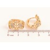 Серьги Xuping цвет Позолота 18K колечки "Узор с кристаллами" фото №2