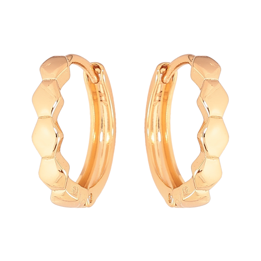 Сережки Xuping колір Позолота 18К колечка "Декоративний візерунок" фото №1