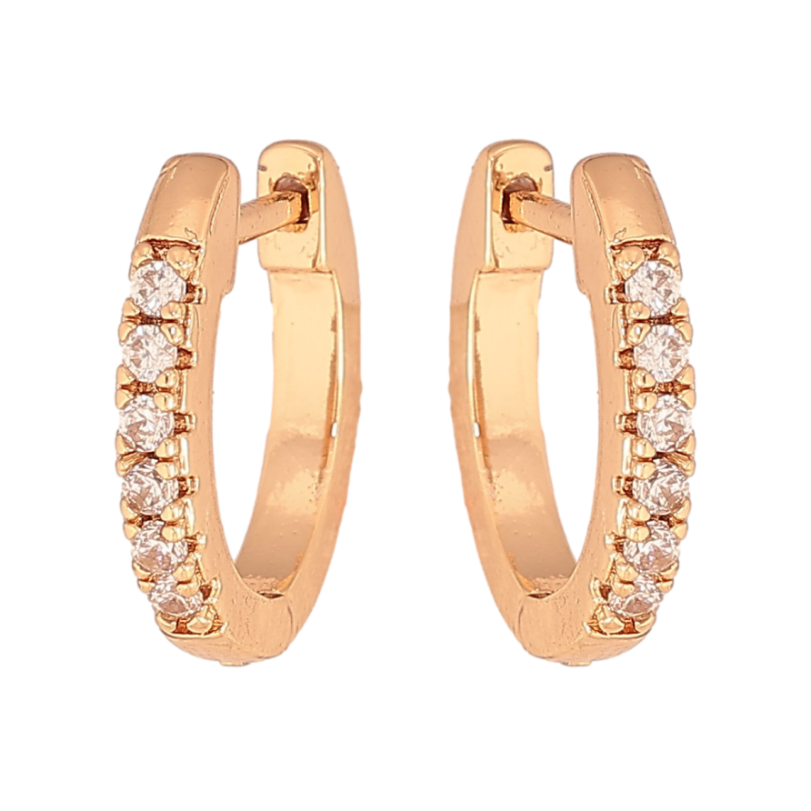 Серьги Xuping цвет Позолота 18К английський замок "Дорожки кристаллов" фото №1 Серьги Xuping цвет Позолота 18К английський замок "Дорожки кристаллов" фото №1