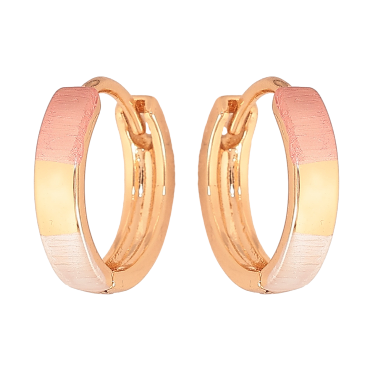 Серьги Xuping цвет Позолота 18К колечки "Покраска эмалью" фото №15