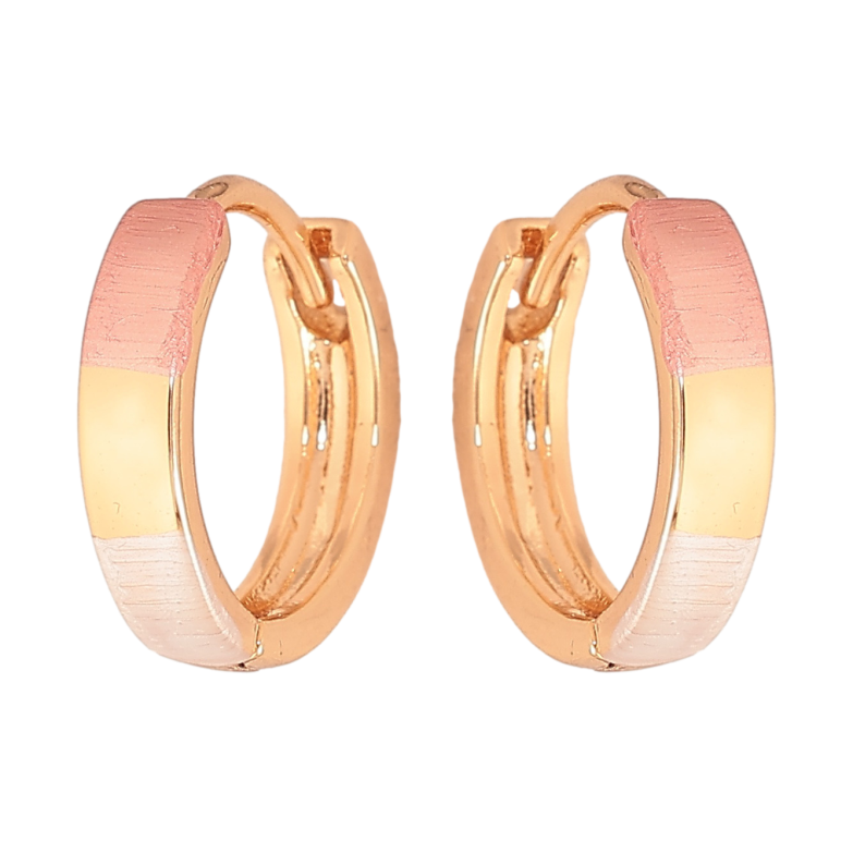 Серьги Xuping цвет Позолота 18К колечки "Покраска эмалью" фото №1