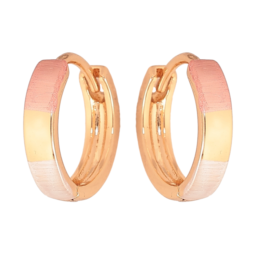 Серьги Xuping цвет Позолота 18К колечки "Покраска эмалью" фото №1