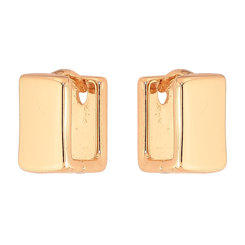 Серьги Xuping цвет Позолота 18К колечки "Квадратные" 9х10мм, шир. 6мм фото №7