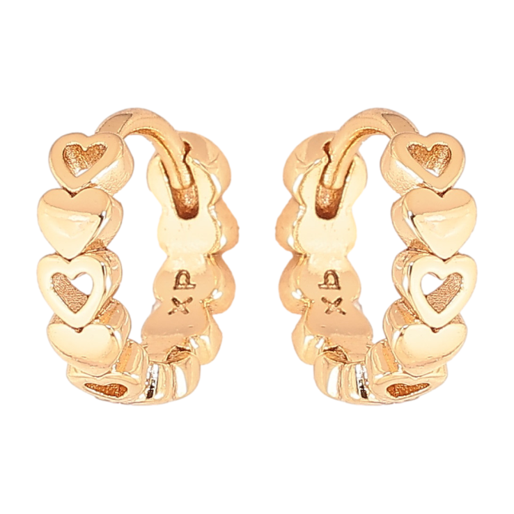 Сережки Xuping колір Позолота 18К колечка "Візерунок сердечка" фото №18