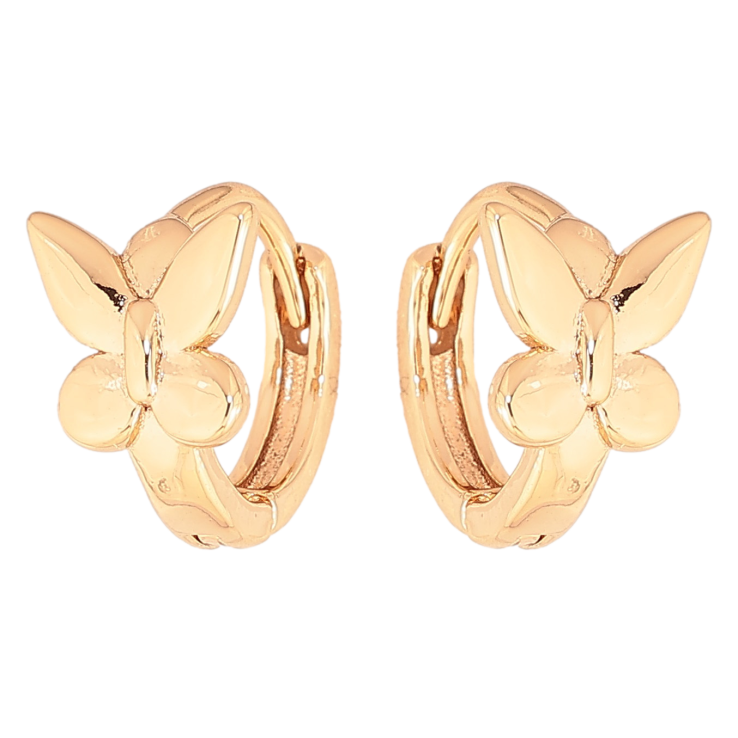 Сережки Xuping колір Позолота 18К колечка "Метелики" фото №12