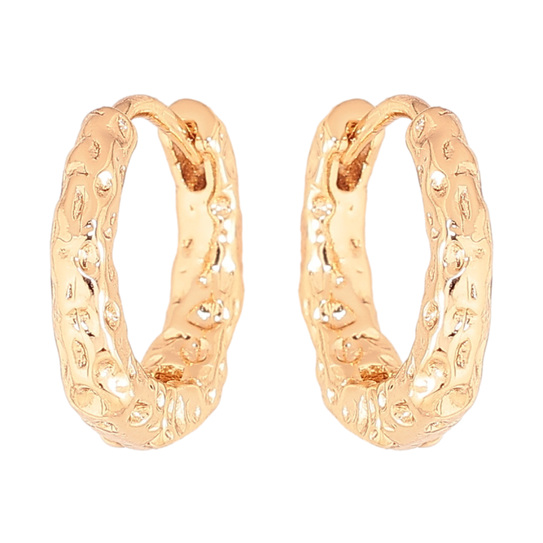 Серьги Xuping цвет Позолота 18К колечки "Декоративный узор" фото №1