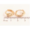 Сережки Xuping колір Позолота 18K колечка "Змії з кристалами" фото №2