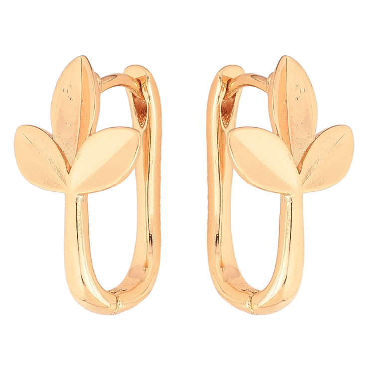 Сережки Xuping колір Позолота 18K колечка "Гілочки" фото №5