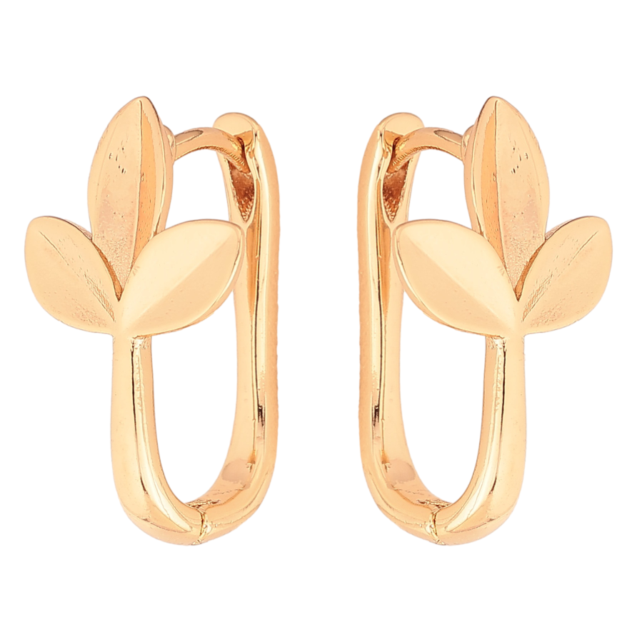 Сережки Xuping колір Позолота 18K колечка "Гілочки" фото №1