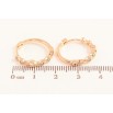 Серьги Xuping цвет Позолота 18K колечки "Узор с кристаллами" фото №2 Серьги Xuping цвет Позолота 18K колечки "Узор с кристаллами" фото №2
