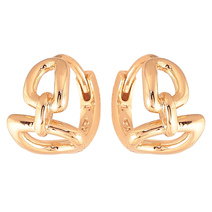 Сережки Xuping колір Позолота 18K колечка "Декоративний візерунок" фото №9