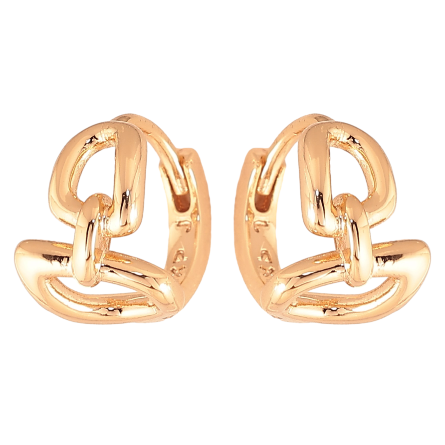 Сережки Xuping колір Позолота 18K колечка "Декоративний візерунок" фото №1