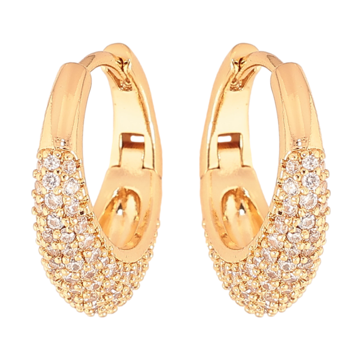 Сережки Xuping колір Позолота 18K колечка "Інкрустація кристалами" фото №21