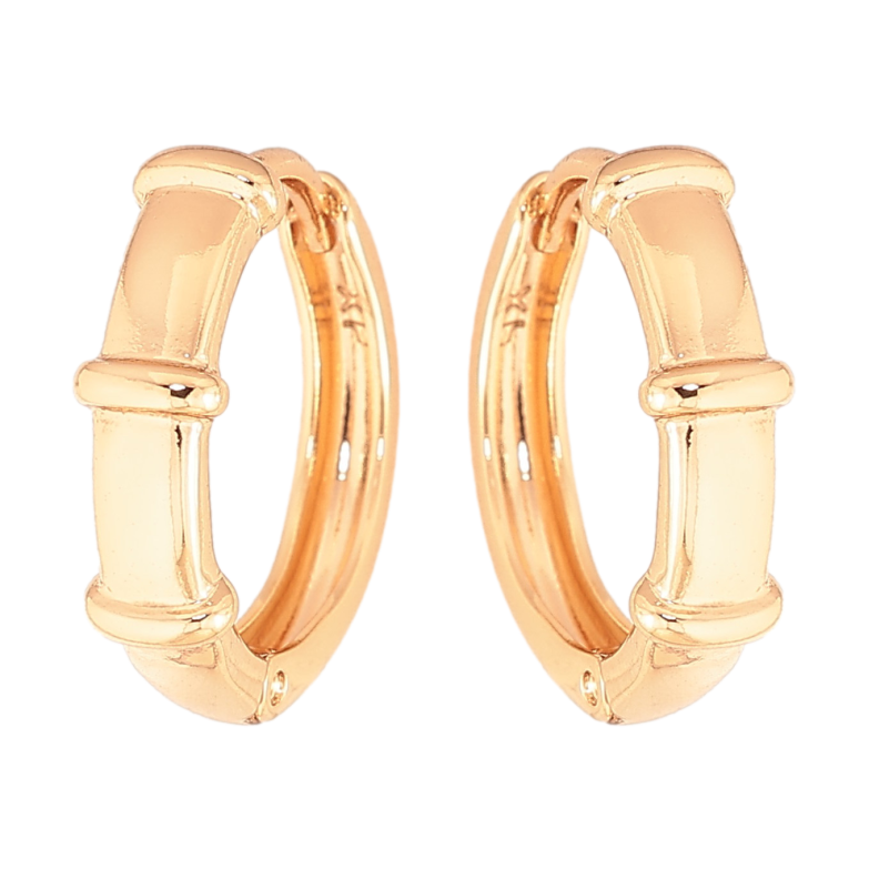 Серьги Xuping цвет Позолота 18K колечки "Декоративный узор"  фото №1