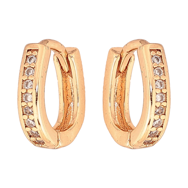 Сережки Xuping колір Позолота 18К колечка "Доріжки кристалів" фото №21 Сережки Xuping колір Позолота 18К колечка "Доріжки кристалів" фото №21