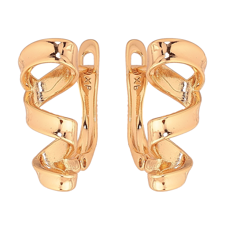 Серьги Xuping цвет Позолота 18К английський замок "Спиральки" фото №15