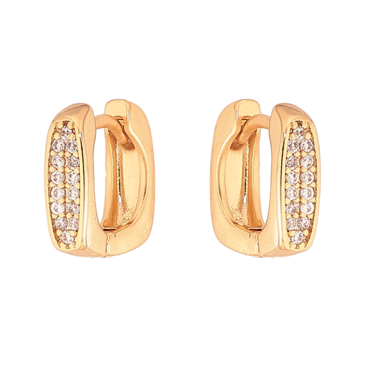 Сережки Xuping колір Позолота 18К колечка "Візерунок з кристалами" фото №21 Сережки Xuping колір Позолота 18К колечка "Візерунок з кристалами" фото №21