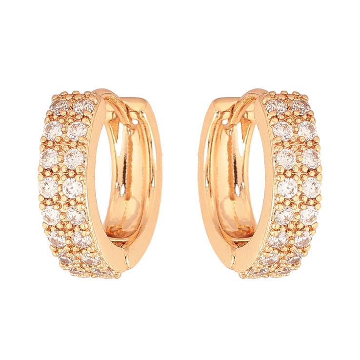 Сережки Xuping колір Позолота 18К колечка "Інкрустація кристалами" фото №24 Сережки Xuping колір Позолота 18К колечка "Інкрустація кристалами" фото №24