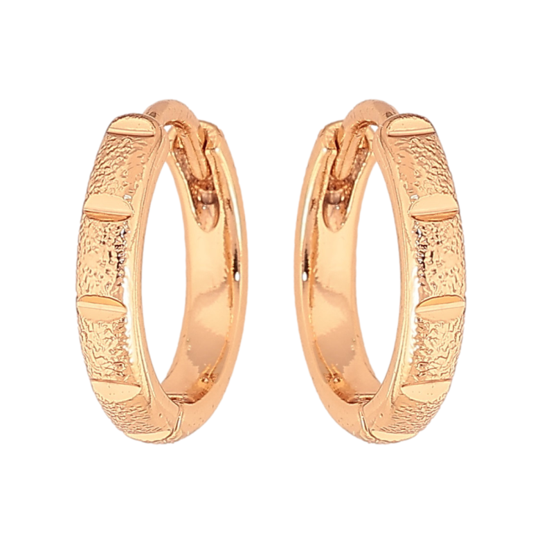 Сережки Xuping колір Позолота 18К колечка "Декоративний візерунок" фото №1 Сережки Xuping колір Позолота 18К колечка "Декоративний візерунок" фото №1