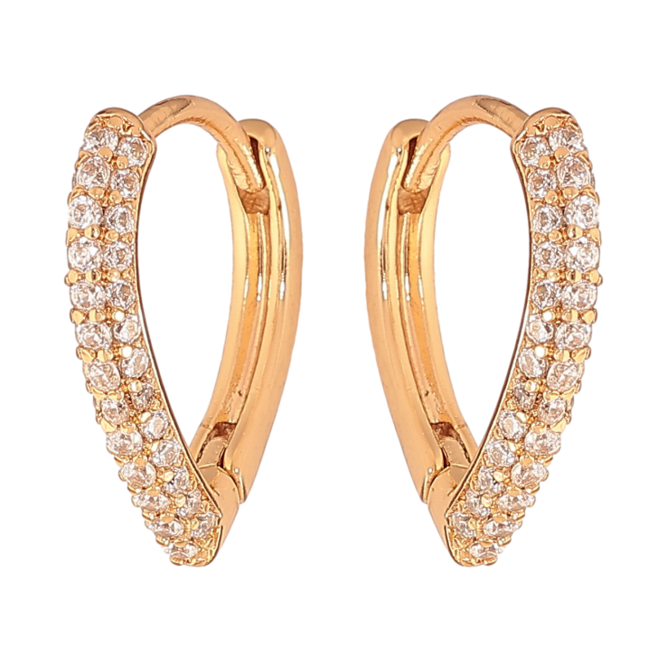 Сережки Xuping колір Позолота 18К колечка "Інкрустація кристалами" фото №19