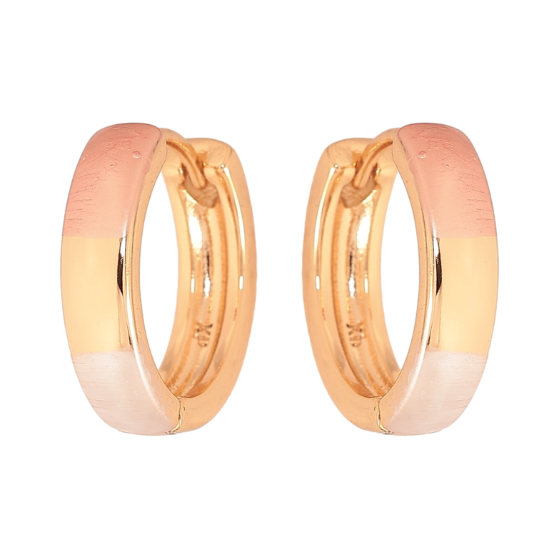 Сережки Xuping колір Позолота 18К колечка "Візерунок з емаллю" фото №1