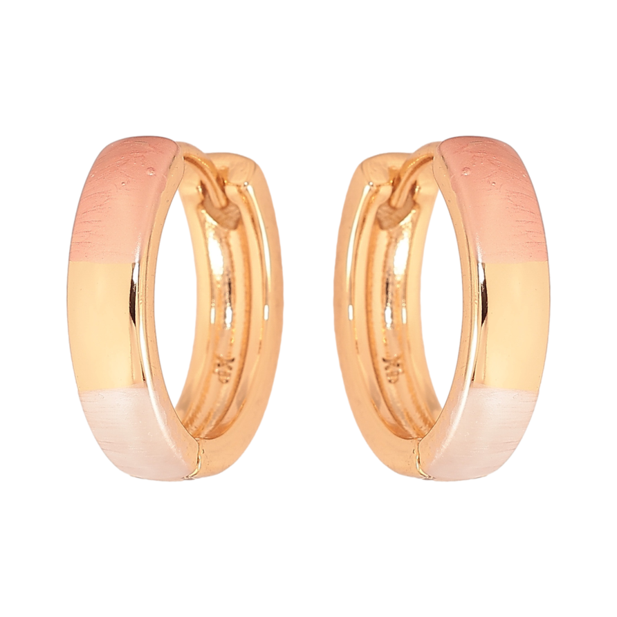 Серьги Xuping цвет Позолота 18К колечки "Узор с эмалью" фото №1