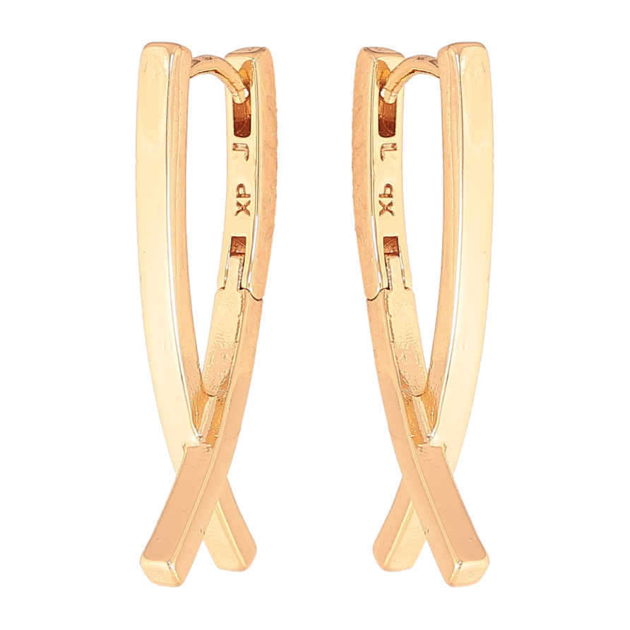 Сережки Xuping колір Позолота 18К колечка "Декоративні" фото №1 Сережки Xuping колір Позолота 18К колечка "Декоративні" фото №1