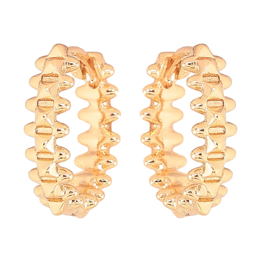 Серьги Xuping цвет Позолота 18К колечки "Декоративный узор" фото №1