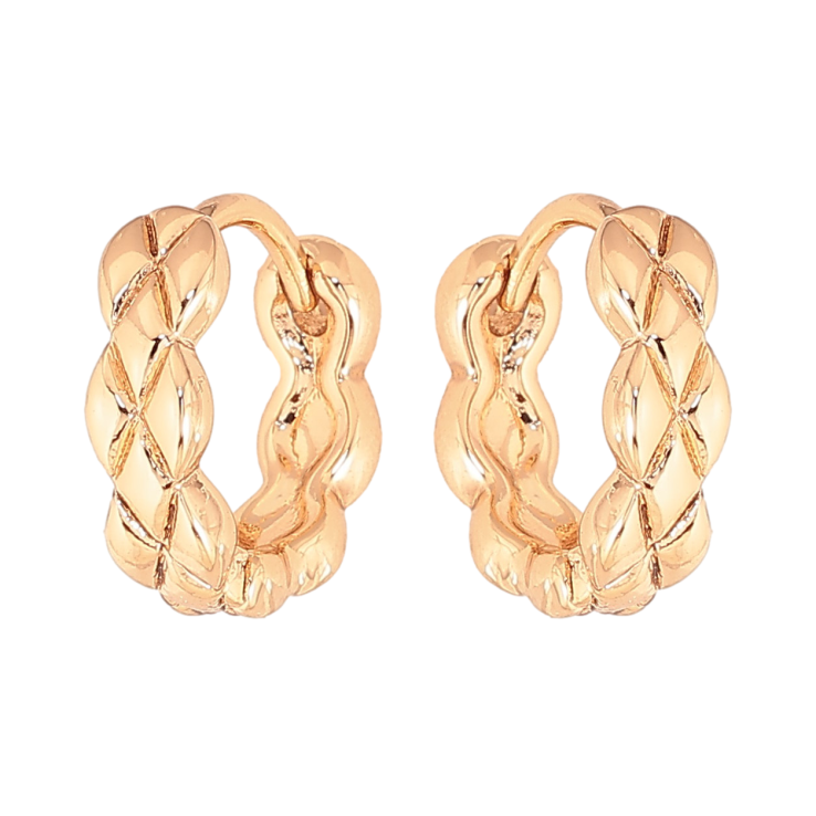 Сережки Xuping колір Позолота 18К колечка "Декоративний візерунок" фото №21 Сережки Xuping колір Позолота 18К колечка "Декоративний візерунок" фото №21