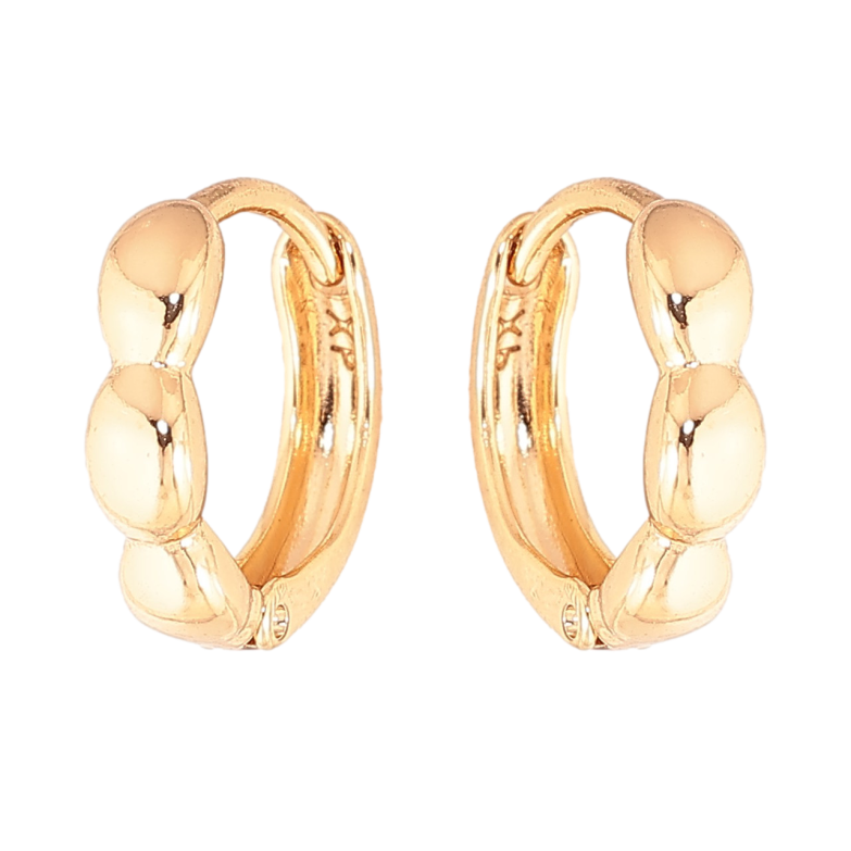 Сережки Xuping колір Позолота 18K колечка "Декоративний візерунок" фото №6