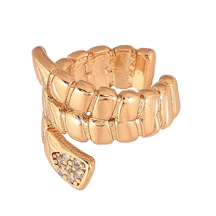 Серьги Xuping цвет Позолота 18K моно-каффа "Узор с кристаллами" фото №18 Серьги Xuping цвет Позолота 18K моно-каффа "Узор с кристаллами" фото №18