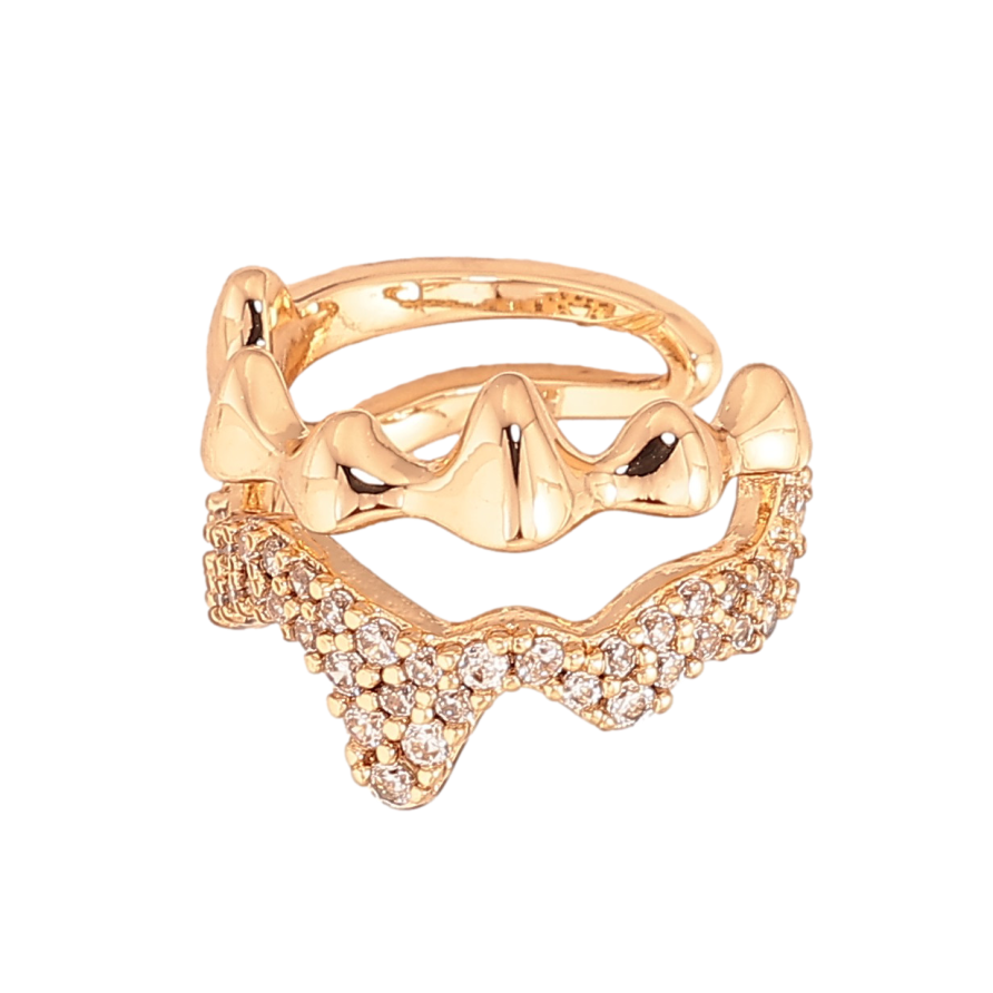 Сережки Xuping колір Позолота 18К моно-каффа "Візерунок з кристалами" (1шт) фото №1 Сережки Xuping колір Позолота 18К моно-каффа "Візерунок з кристалами" (1шт) фото №1