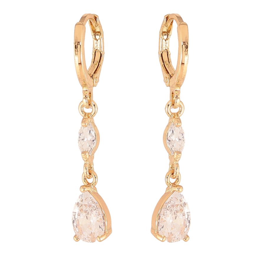 Сережки Xuping колір Позолота 18К підвіски на колечках "Кристальні підвіски" фото №1 Сережки Xuping колір Позолота 18К підвіски на колечках "Кристальні підвіски" фото №1