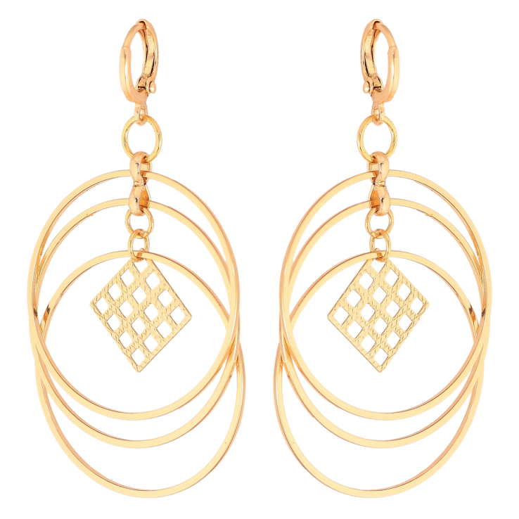 Серьги Xuping цвет Позолота 18К подвески на колечках "Декоративные подвески" фото №8