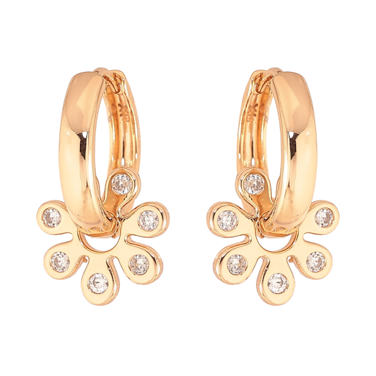 Сережки Xuping колір Позолота 18К підвіски на колечках "Квіточки з кристалами" 2 в 1 фото №25 Сережки Xuping колір Позолота 18К підвіски на колечках "Квіточки з кристалами" 2 в 1 фото №25