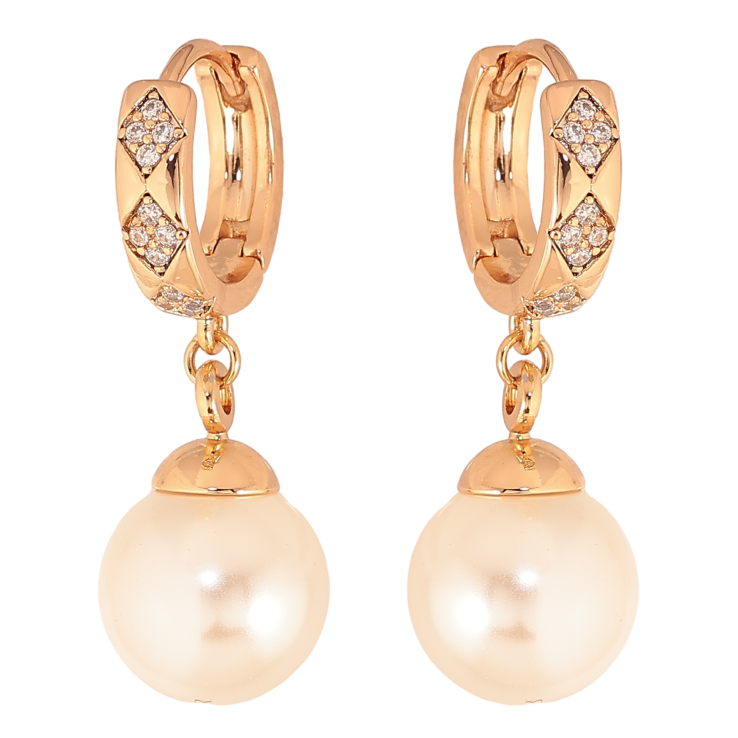 Сережки Xuping колір Позолота 18К підвіски на колечках "Перлинні підвіски" фото №19 Сережки Xuping колір Позолота 18К підвіски на колечках "Перлинні підвіски" фото №19