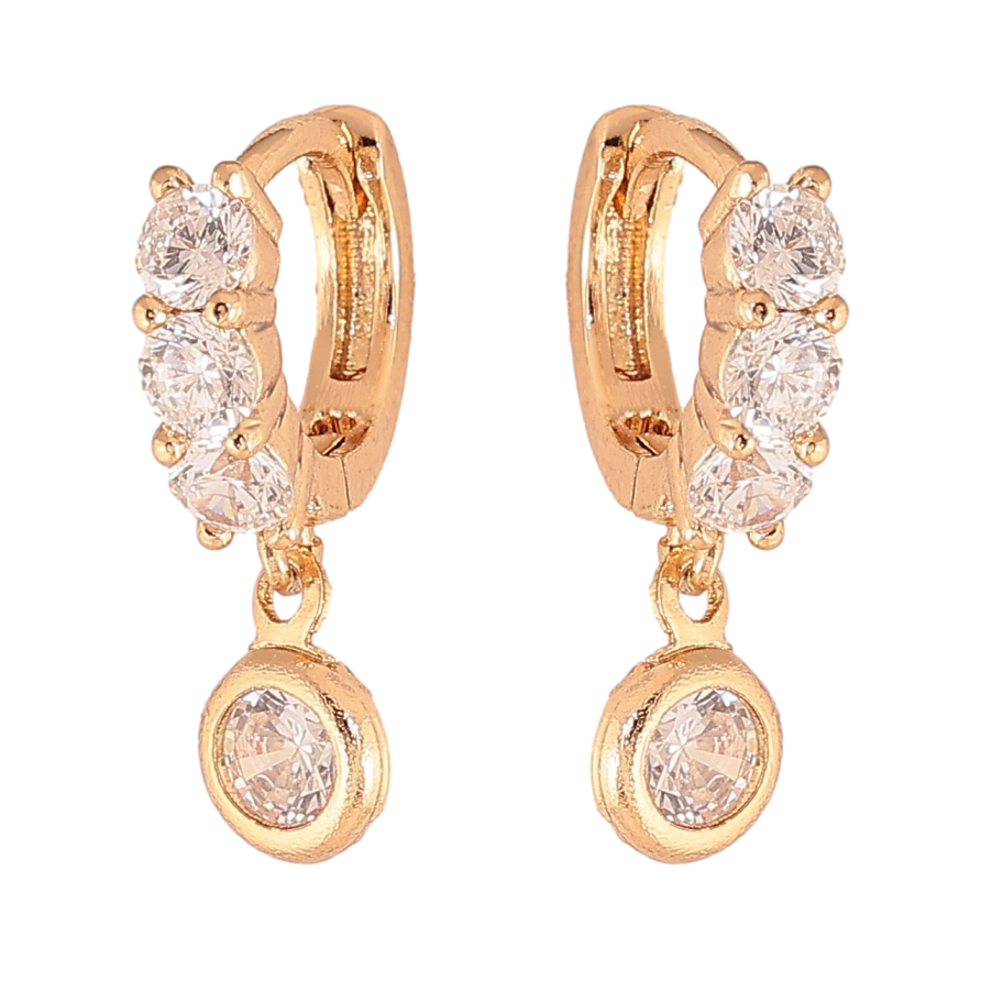 Сережки Xuping колір Позолота 18К підвіски на колечках "Кристальні підвіски" фото №1 Сережки Xuping колір Позолота 18К підвіски на колечках "Кристальні підвіски" фото №1