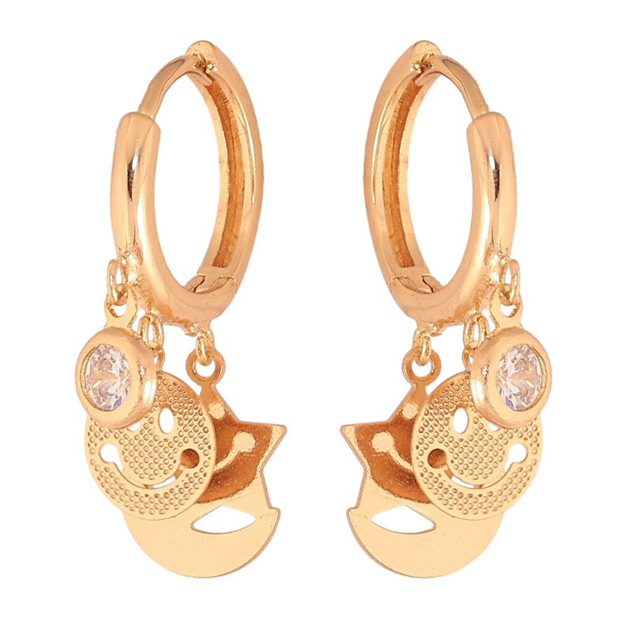 Сережки Xuping колір Позолота 18К підвіски на колечках "Декоративні підвіски" фото №1 Сережки Xuping колір Позолота 18К підвіски на колечках "Декоративні підвіски" фото №1