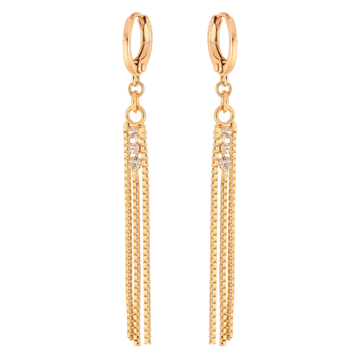 Серьги Xuping цвет Позолота 18К подвески на колечках "Цепочки" фото №18 Серьги Xuping цвет Позолота 18К подвески на колечках "Цепочки" фото №18