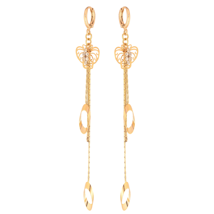 Сережки Xuping колір Позолота 18К підвіски на колечках "Декоративні підвіски" фото №8 Сережки Xuping колір Позолота 18К підвіски на колечках "Декоративні підвіски" фото №8