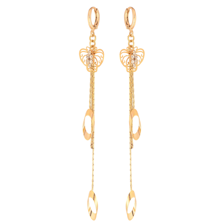 Сережки Xuping колір Позолота 18К підвіски на колечках "Декоративні підвіски" фото №1 Сережки Xuping колір Позолота 18К підвіски на колечках "Декоративні підвіски" фото №1