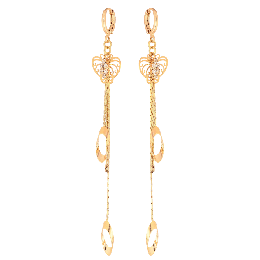 Сережки Xuping колір Позолота 18К підвіски на колечках "Декоративні підвіски" фото №1 Сережки Xuping колір Позолота 18К підвіски на колечках "Декоративні підвіски" фото №1