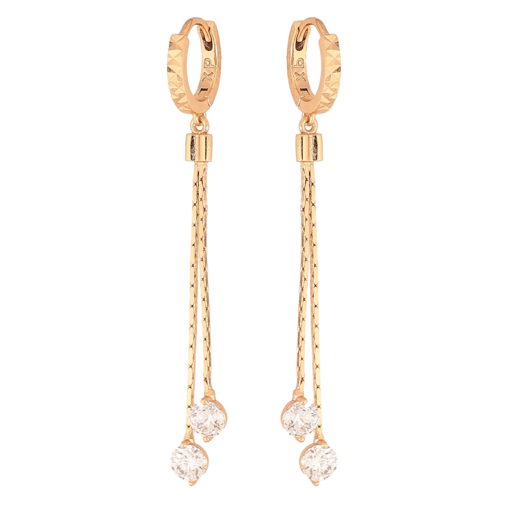 Сережки Xuping колір Позолота 18К підвіски на колечках "Кристальні підвіски" фото №25 Сережки Xuping колір Позолота 18К підвіски на колечках "Кристальні підвіски" фото №25