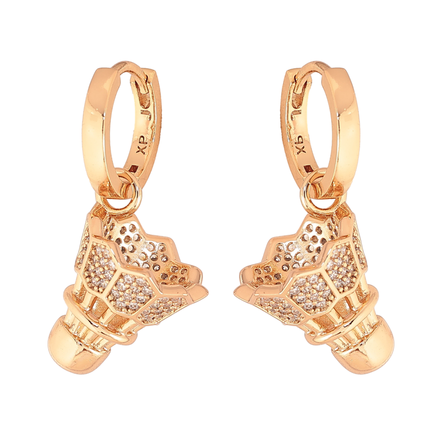 Серьги Xuping цвет Позолота 18К подвески на колечках "Воланчики" 2 в 1 фото №1 Серьги Xuping цвет Позолота 18К подвески на колечках "Воланчики" 2 в 1 фото №1