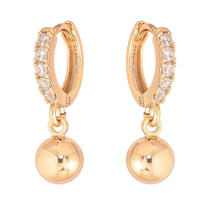 Сережки Xuping колір Позолота 18К підвіски на колечках "Кульки" ø 6мм фото №16 Сережки Xuping колір Позолота 18К підвіски на колечках "Кульки" ø 6мм фото №16