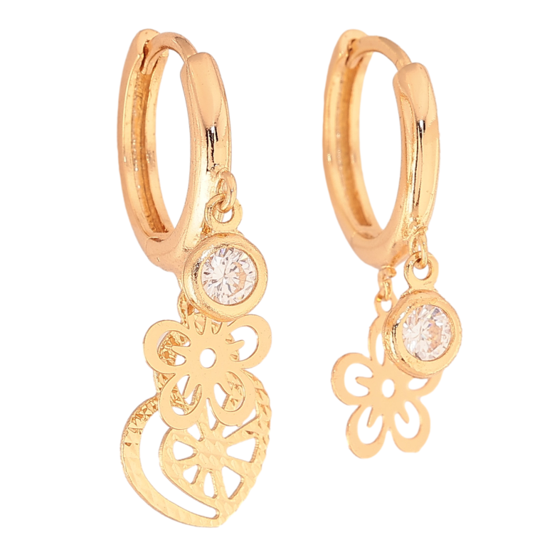 Серьги Xuping цвет Позолота 18К подвески на колечках "Ассиметричные подвески" фото №2 Серьги Xuping цвет Позолота 18К подвески на колечках "Ассиметричные подвески" фото №2